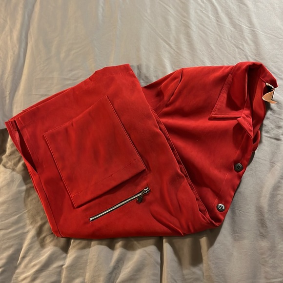 Vintage Red Shacket Velvety Jacket - Picture 9 of 9